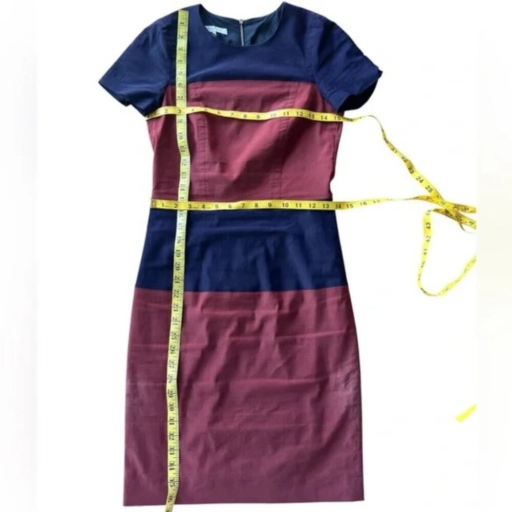 Judith & Charles Linen Blend Color Block Dress - image 3